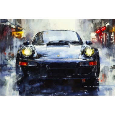 Abstract Zwart Porsche